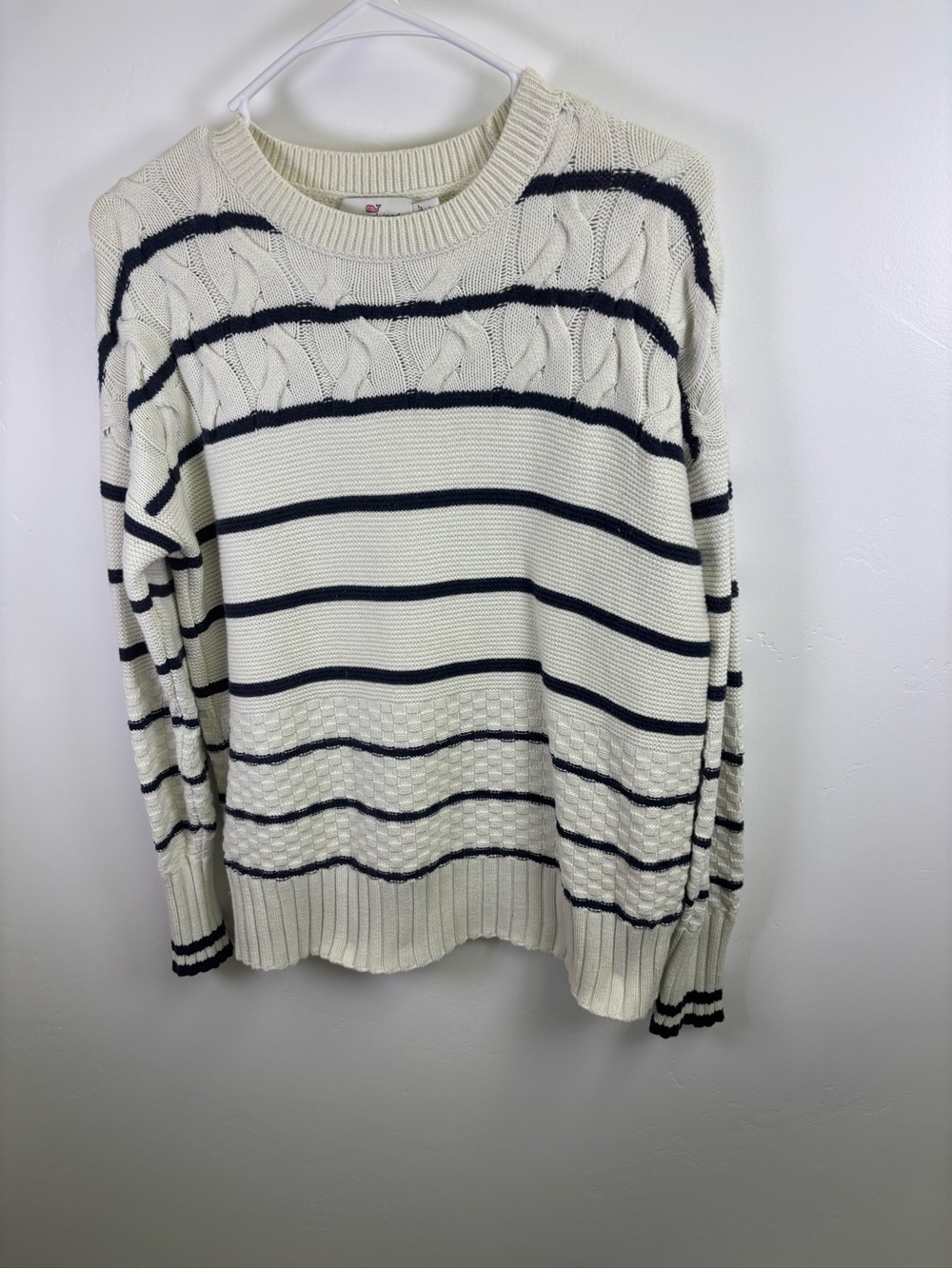 VINEYARD VINES CHUNKY MERINO WOOL BLEND PULLOVER SWEATER WOMEN SMALL
CREAM